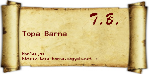 Topa Barna névjegykártya